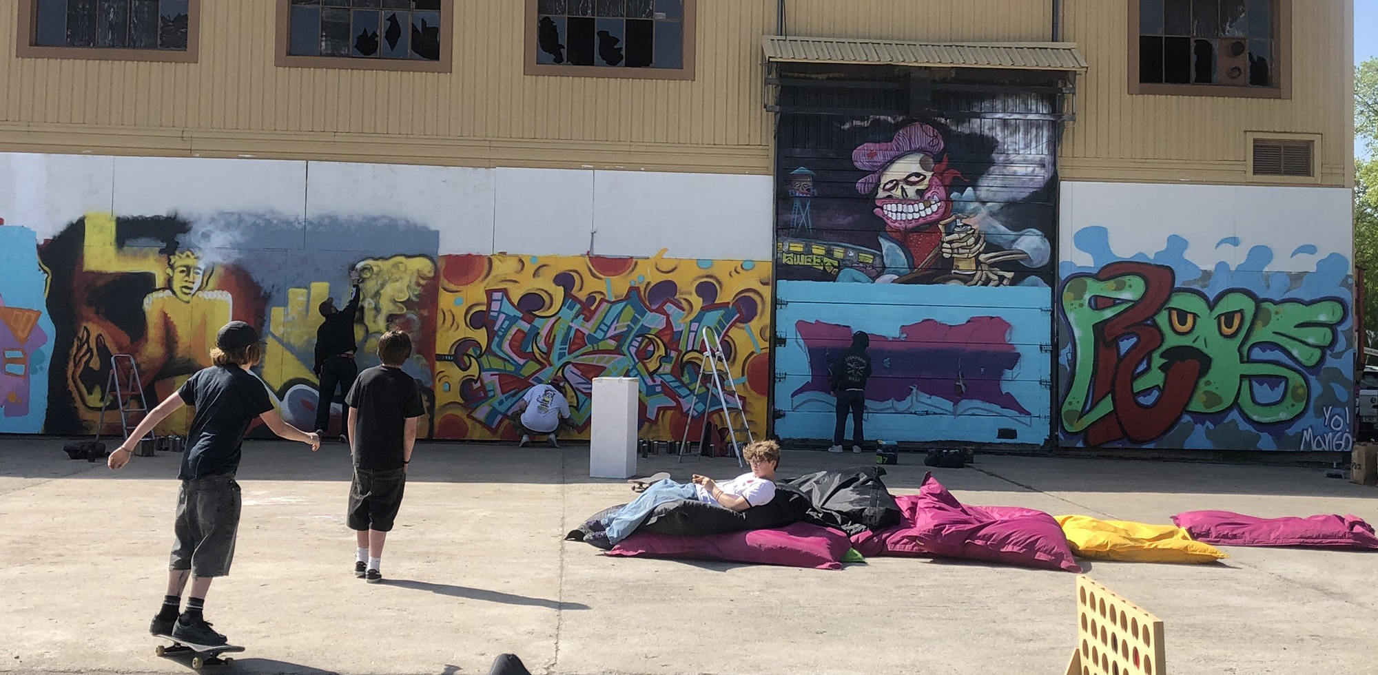 Öppen vägg för alla graffitientusiaster finns vid Konstkraft Ljusne