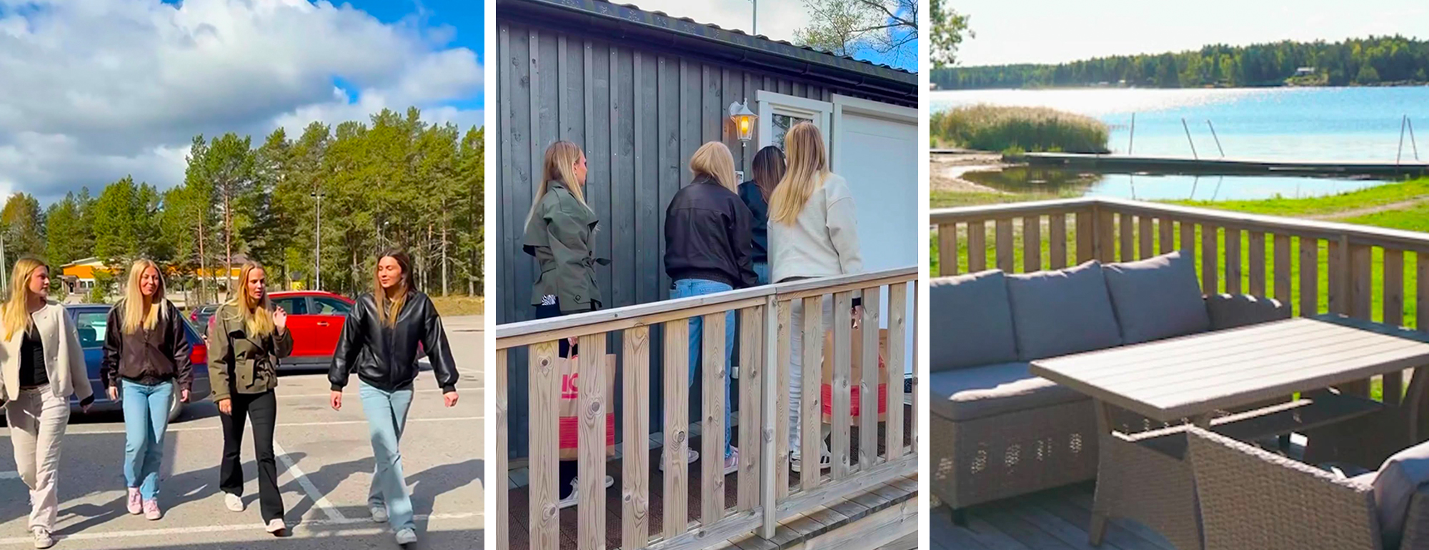 Ankomst till strandstuga på Stenö havsbad och camping