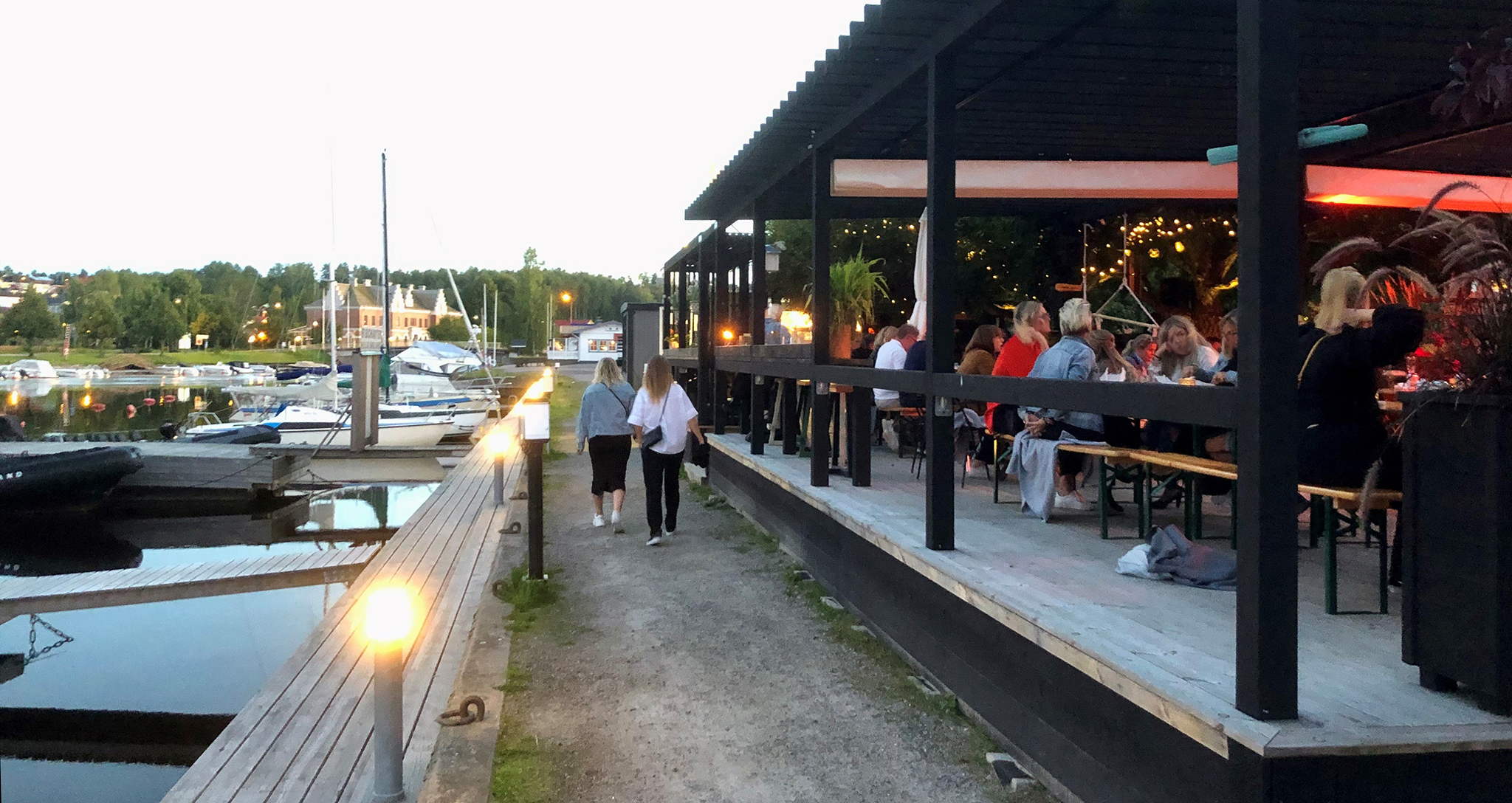 Restaurangen Hunker Junker vid inre hamnen