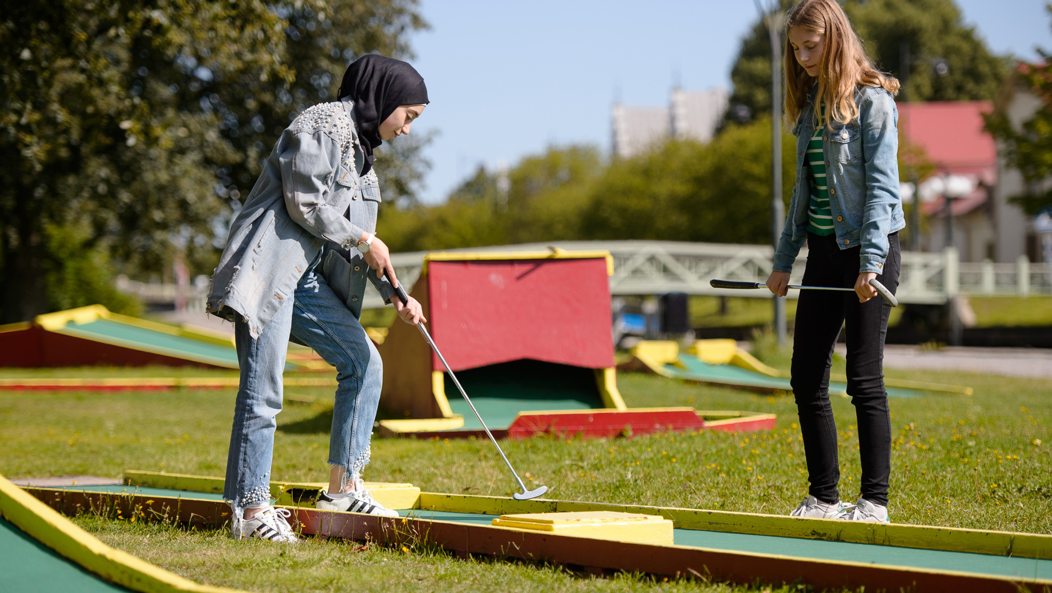 Minigolf med kompisar