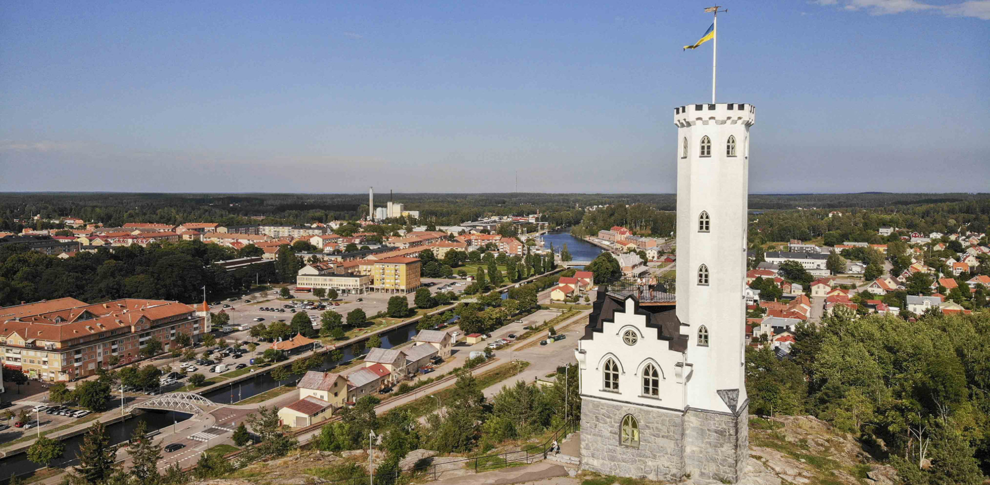 Östra berget och utkikstornet Oscarsborg