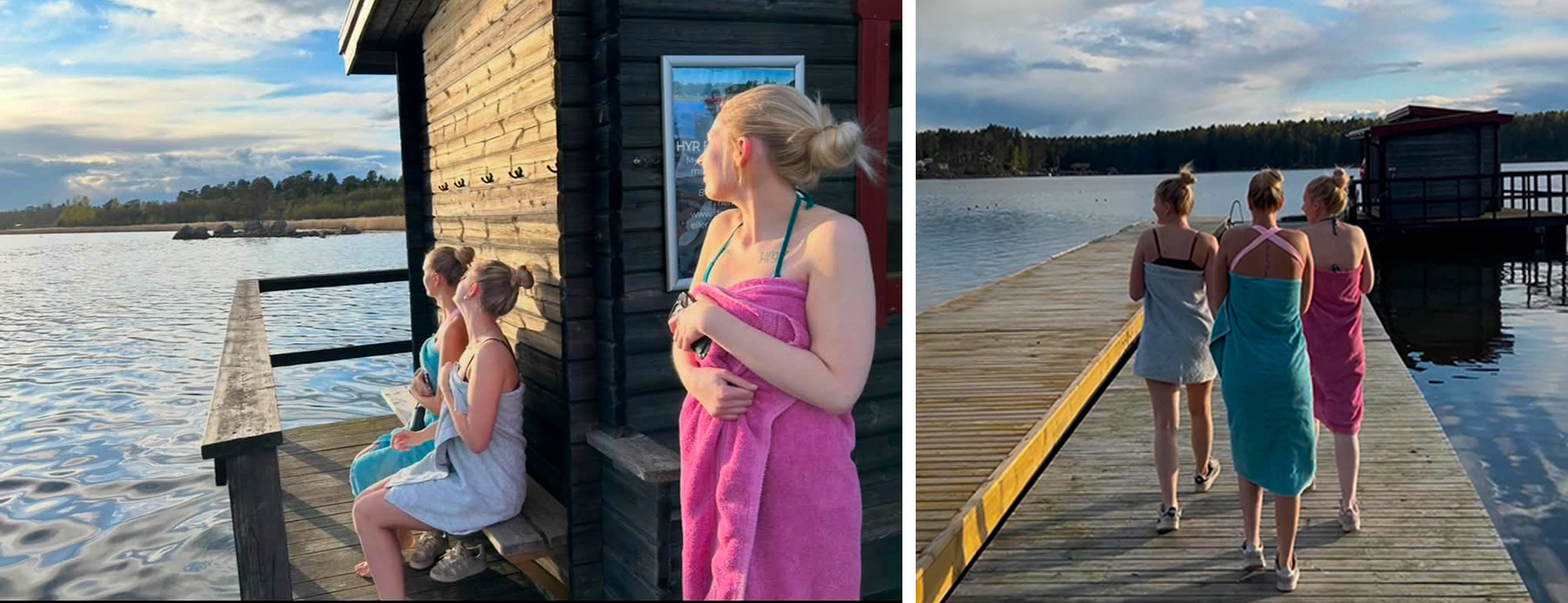 Bastumys med kompisar på Stenö havsbad och camping