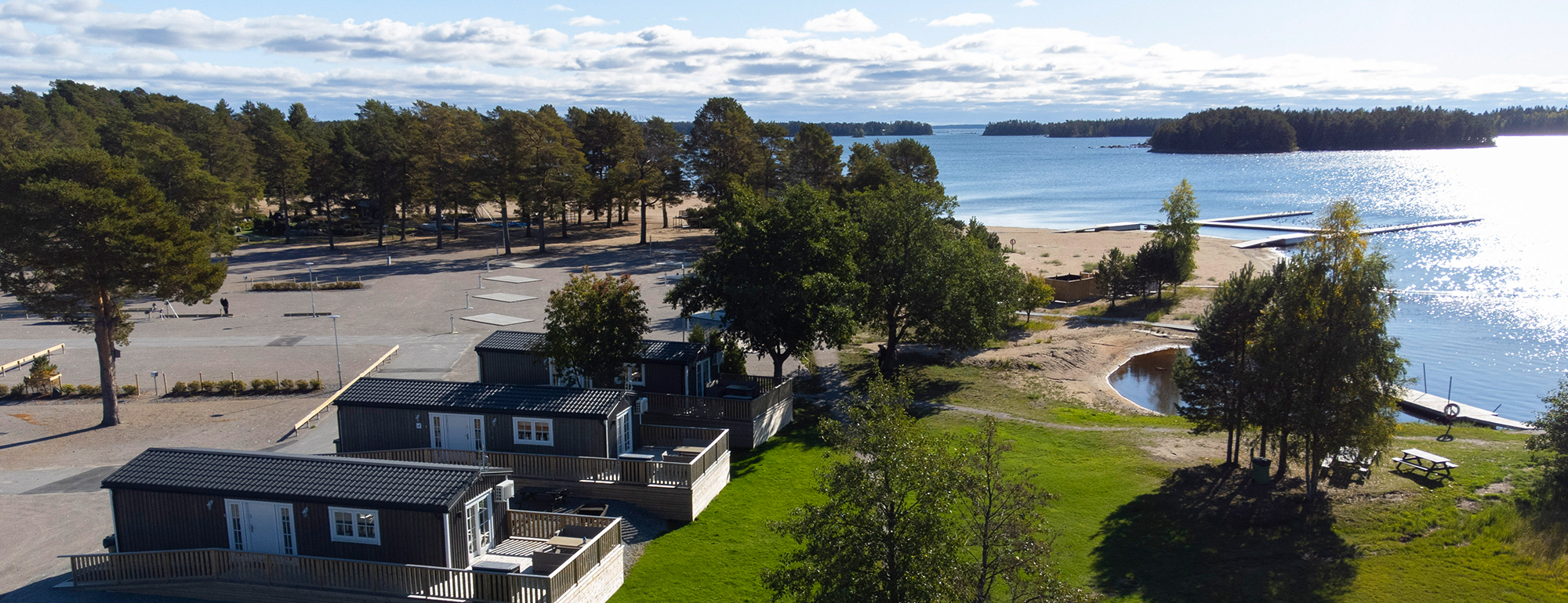 Strandstugor på Stenö havsbad och camping