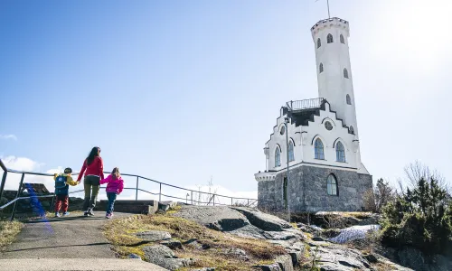 Utsikten från Östra berget och tornet Oscarsborg