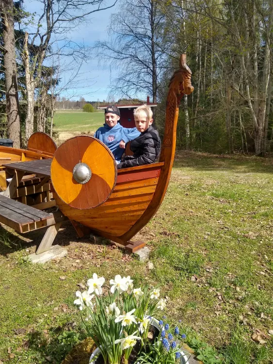 Strandat vikingaskepp vid Gullsaxbro