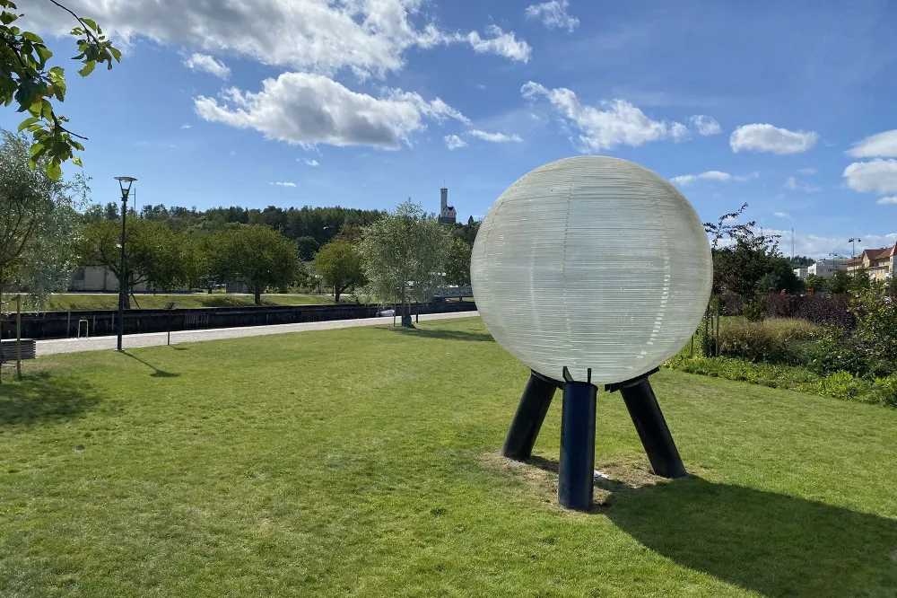 Neptunus planetmodell i Gurkparken