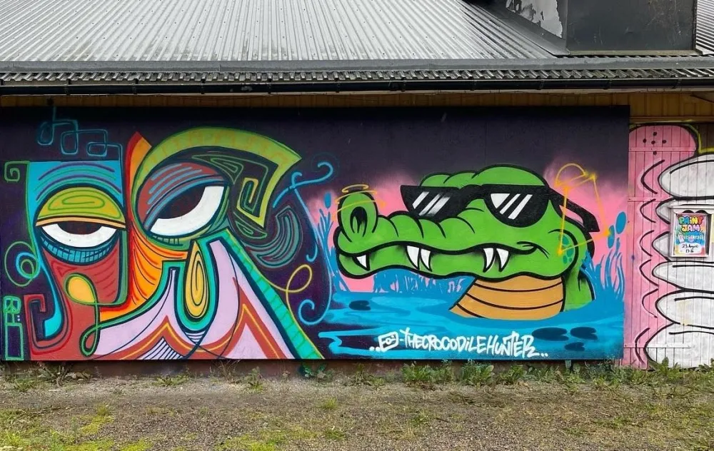 102 m graffitivägg hos Konstkraft Ljusne