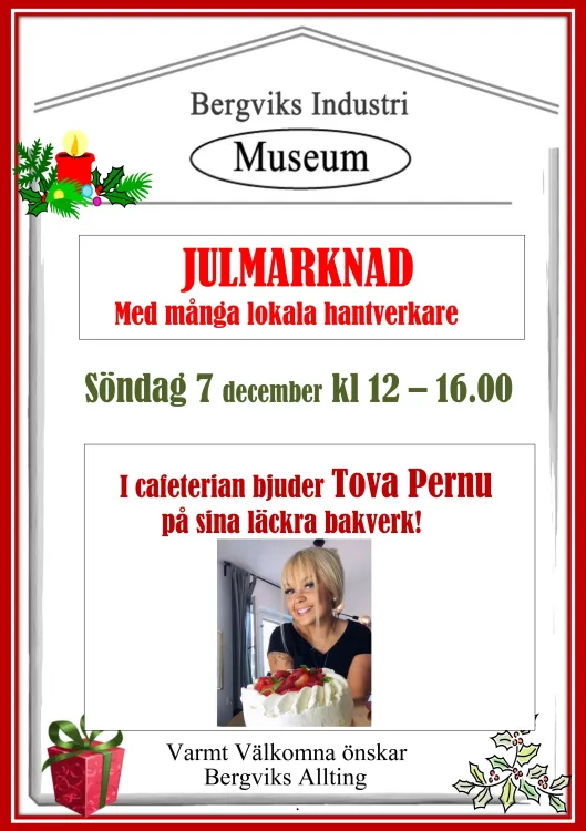 Julmarknad på Bergviks Industrimuseum