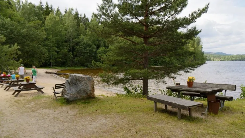 Bad - Långbobadet insjöbad, Playa de Långbo