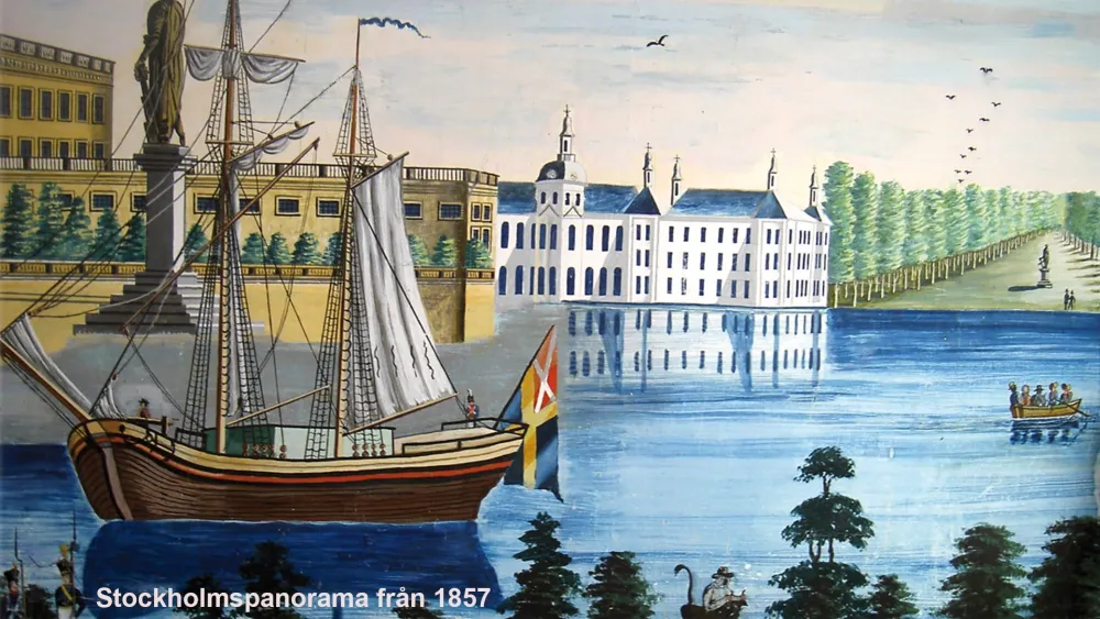 Väggmålning Hälsingegård