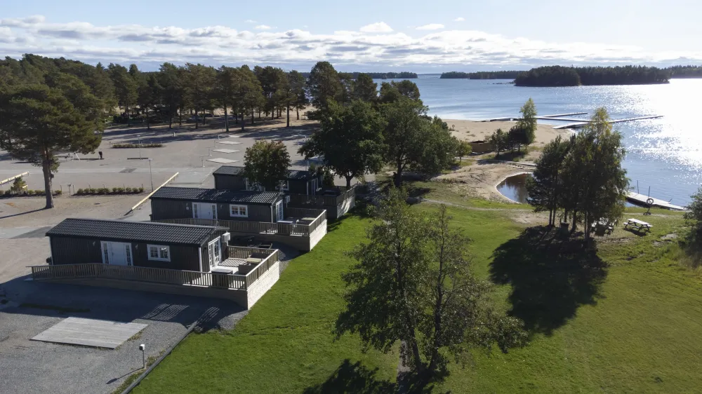 Strandstugor vid havet