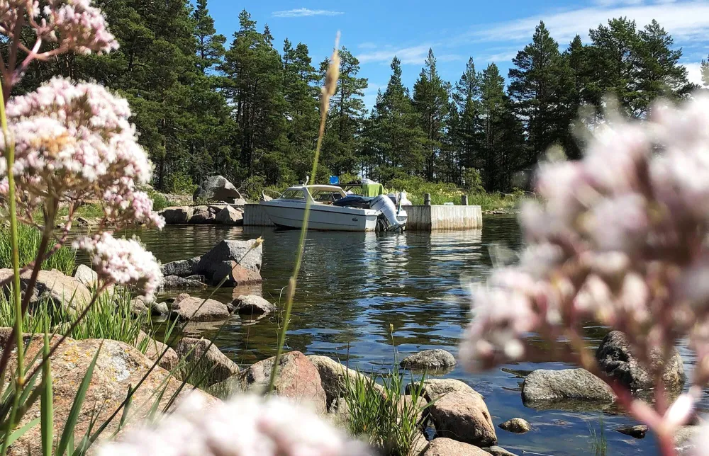Gästbryggan på ön Vitgrund i Söderhamns skärgård