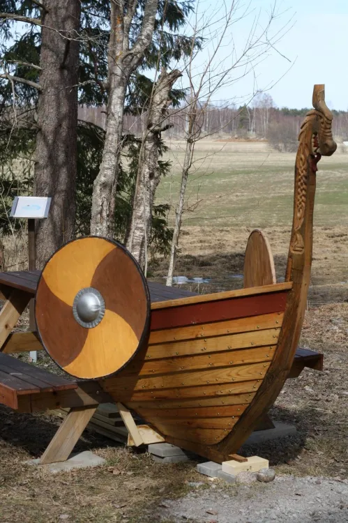 Strandat vikingaskepp vid Gullsaxbro