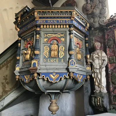 Predikstol i Trönö gamla kyrka
