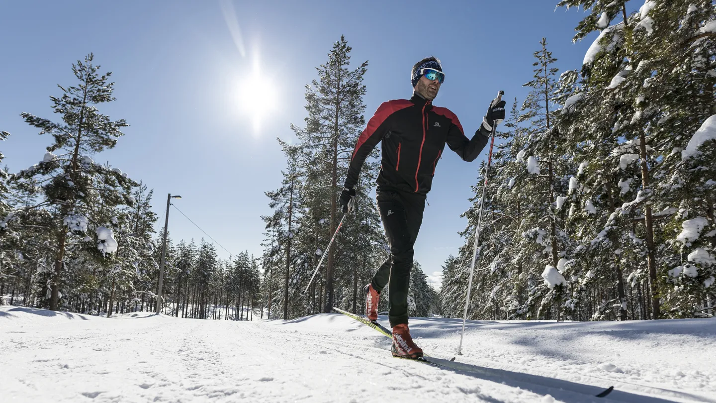 Skidåkning vid Hällmyra