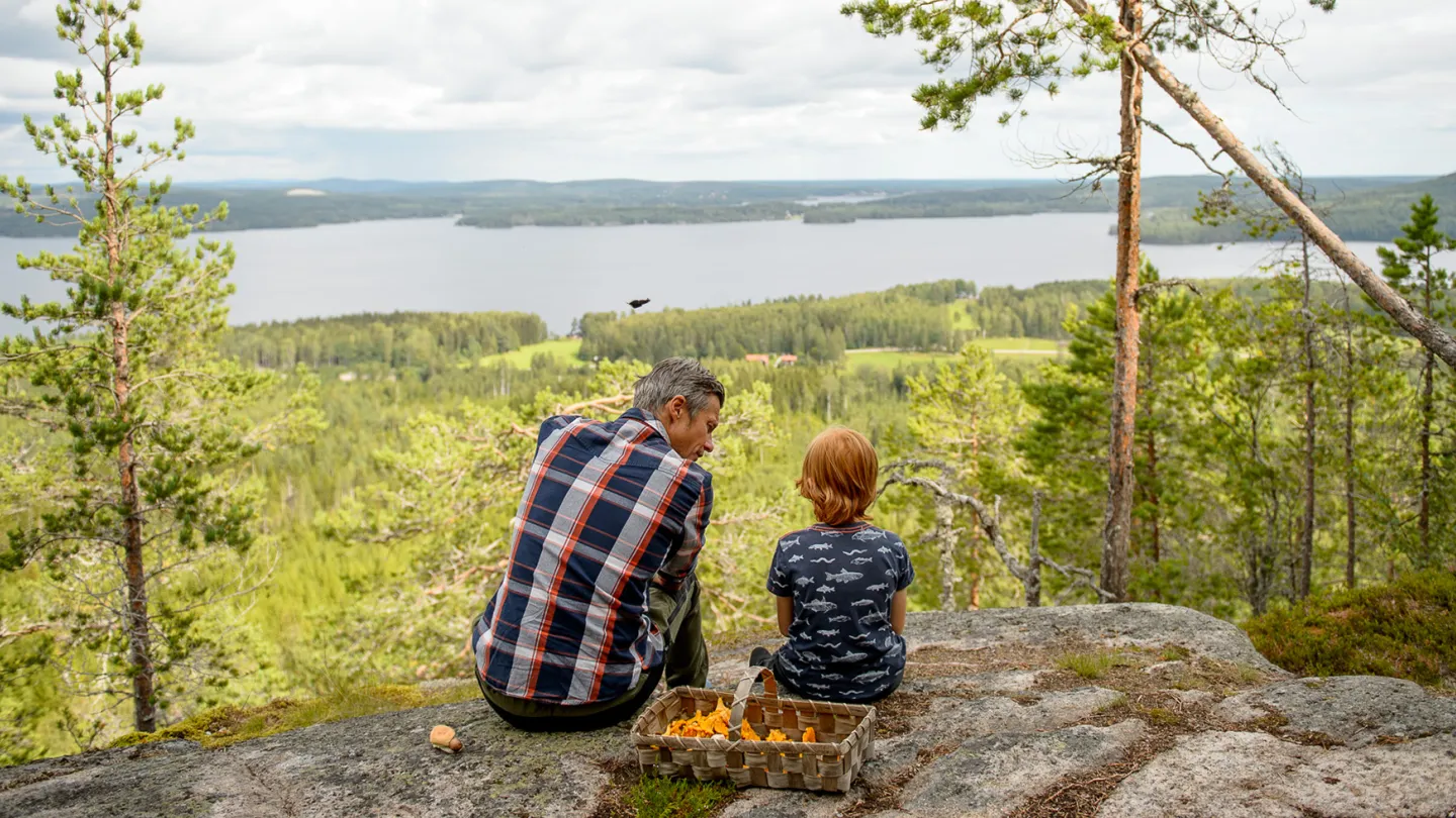 Fikapaus med vy från Hamnäsleden